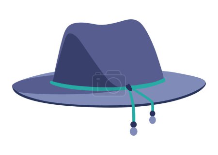 Cartoon hat icon. Male headwear, derby and cowboy. Summer vintage fashion hat vector. Illustration male accessory.