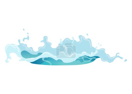 Water splash animation. Dripping water special effect. Fx sheet. Clear water drop burst for flash animation in games and video. Cartoon frame.