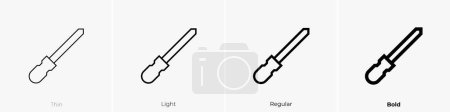 awl icon. Thin, Light Regular And Bold style design isolated on white background
