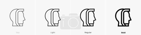 Illustration for Autorefractor icon. Thin, Light Regular And Bold style design isolated on white background - Royalty Free Image