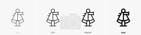 Illustration for Astrolabe icon. Thin, Light Regular And Bold style design isolated on white background - Royalty Free Image