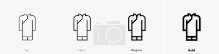 ao dai icon. Thin, Light Regular And Bold style design isolated on white background