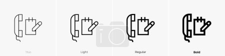 annotation icon. Thin, Light Regular And Bold style design isolated on white background
