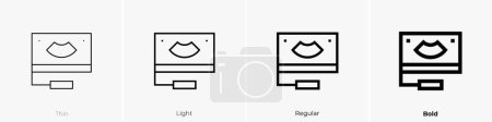 Illustration for Angiography icon. Thin, Light Regular And Bold style design isolated on white background - Royalty Free Image