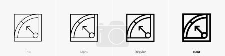 ammeter icon. Thin, Light Regular And Bold style design isolated on white background