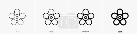 alpine forget me not icon. Thin, Light Regular And Bold style design isolated on white background