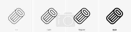 air mattress icon. Thin, Light Regular And Bold style design isolated on white background