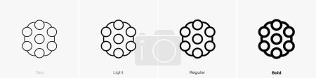 Illustration for Adipose tissue icon. Thin, Light Regular And Bold style design isolated on white background - Royalty Free Image