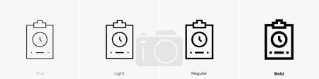 Illustration for Accruals icon. Thin, Light Regular And Bold style design isolated on white background - Royalty Free Image