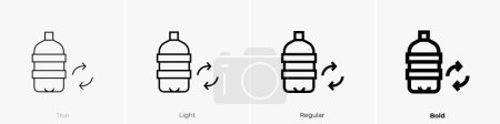 biodegradable icon. Thin, Light Regular And Bold style design isolated on white background