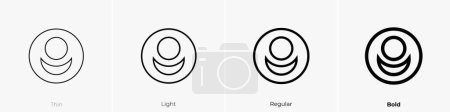 Bindu-Symbol. Dünnes, leichtes, regelmäßiges und kühnes Design isoliert auf weißem Hintergrund