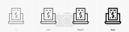 bailment icon. Thin, Light Regular And Bold style design isolated on white background