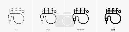 bagpipes icon. Thin, Light Regular And Bold style design isolated on white background