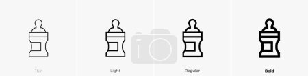 baby feeder icon. Thin, Light Regular And Bold style design isolated on white background
