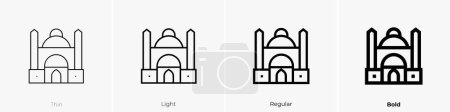 cairo citadel icon. Thin, Light Regular And Bold style design isolated on white background