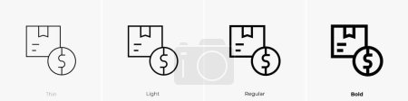 brokerage icon. Thin, Light Regular And Bold style design isolated on white background