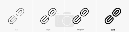 broken link icon. Thin, Light Regular And Bold style design isolated on white background