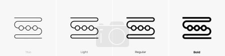 brock cord icon. Thin, Light Regular And Bold style design isolated on white background