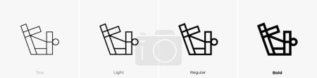 bridle icon. Thin, Light Regular And Bold style design isolated on white background