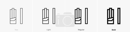 breadsticks icon. Thin, Light Regular And Bold style design isolated on white background