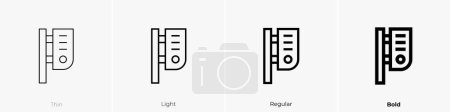bow flags icon. Thin, Light Regular And Bold style design isolated on white background