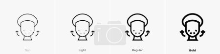 botox icon. Thin, Light Regular And Bold style design isolated on white background