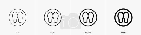 Bodhu-Bor-Symbol. Dünnes, leichtes, regelmäßiges und kühnes Design isoliert auf weißem Hintergrund