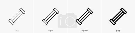 chest expander icon. Thin, Light Regular And Bold style design isolated on white background