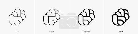 Illustration for Challah icon. Thin, Light Regular And Bold style design isolated on white background - Royalty Free Image