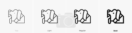 Ilustración de Ícono de hepatitis canina. Diseño delgado, ligero, regular y audaz, aislado sobre fondo blanco - Imagen libre de derechos