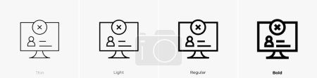 Illustration for Crisis icon. Thin, Light Regular And Bold style design isolated on white background - Royalty Free Image
