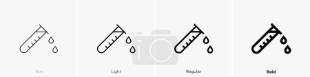 corrosive icon. Thin, Light Regular And Bold style design isolated on white background