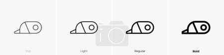 corrector icon. Thin, Light Regular And Bold style design isolated on white background
