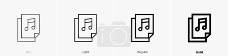 copy icon. Thin, Light Regular And Bold style design isolated on white background