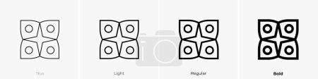cootie catchers icon. Thin, Light Regular And Bold style design isolated on white background