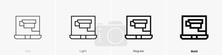 control remote icon. Thin, Light Regular And Bold style design isolated on white background