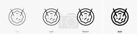 congee icon. Thin, Light Regular And Bold style design isolated on white background