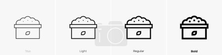 compost icon. Thin, Light Regular And Bold style design isolated on white background