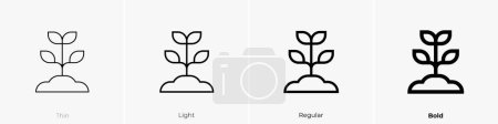 compost icon. Thin, Light Regular And Bold style design isolated on white background