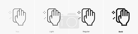 dusting icon. Thin, Light Regular And Bold style design isolated on white background