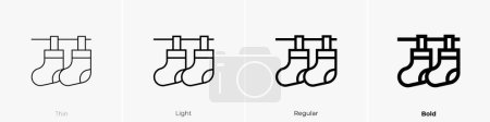 Illustration for Drying icon. Thin, Light Regular And Bold style design isolated on white background - Royalty Free Image