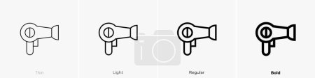 dryer icon. Thin, Light Regular And Bold style design isolated on white background