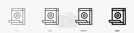 Illustration for Dry icon. Thin, Light Regular And Bold style design isolated on white background - Royalty Free Image