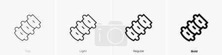 dorsal spine icon. Thin, Light Regular And Bold style design isolated on white background