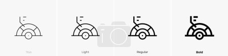 donut chart icon. Thin, Light Regular And Bold style design isolated on white background