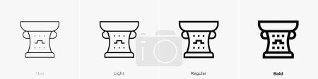 Illustration for Dong son icon. Thin, Light Regular And Bold style design isolated on white background - Royalty Free Image