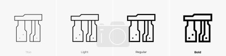 dolmen icon. Thin, Light Regular And Bold style design isolated on white background