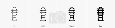 djed icon. Thin, Light Regular And Bold style design isolated on white background