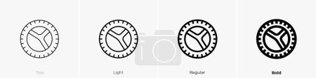 disposable plate icon. Thin, Light Regular And Bold style design isolated on white background