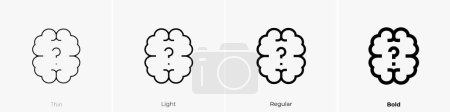 disorientation icon. Thin, Light Regular And Bold style design isolated on white background